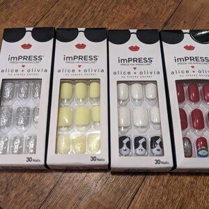 RARE! ImPRESS Alice + Olivia Nail Set (4 boxes)